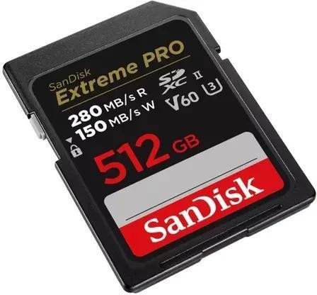 Карта памяти SanDisk 512 GB SDXC Extreme Pro UHS-II U3 V60 Class 10 (SDSDXEP-512G-GN4IN)  Фото №0