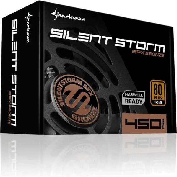 Блок живлення Sharkoon SilentStorm SFX Bronze 450W (4044951016402)  Фото №1