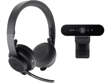 Веб-камера Logitech Brio 4K Webcam &amp; Zone Wireless Headset (991-000344)