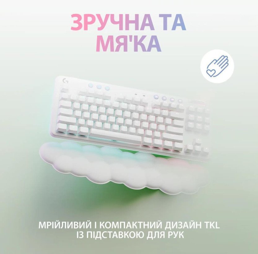 Клавіатура Logitech G715 Wireless Gaming Tactile White (920-010465)  Фото №1