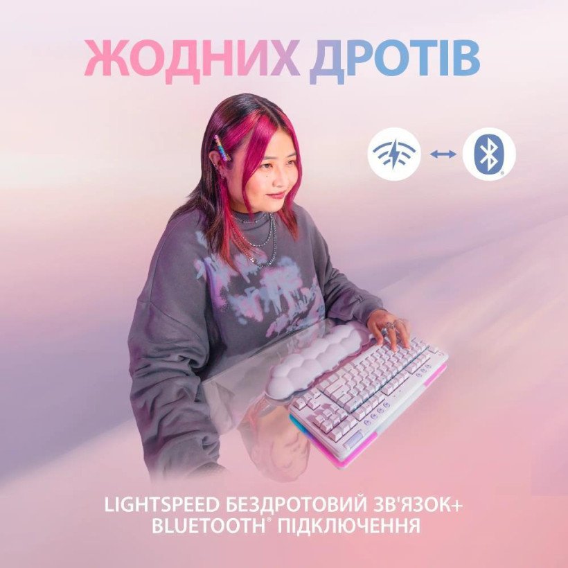 Клавіатура Logitech G715 Wireless Gaming Tactile White (920-010465)  Фото №3