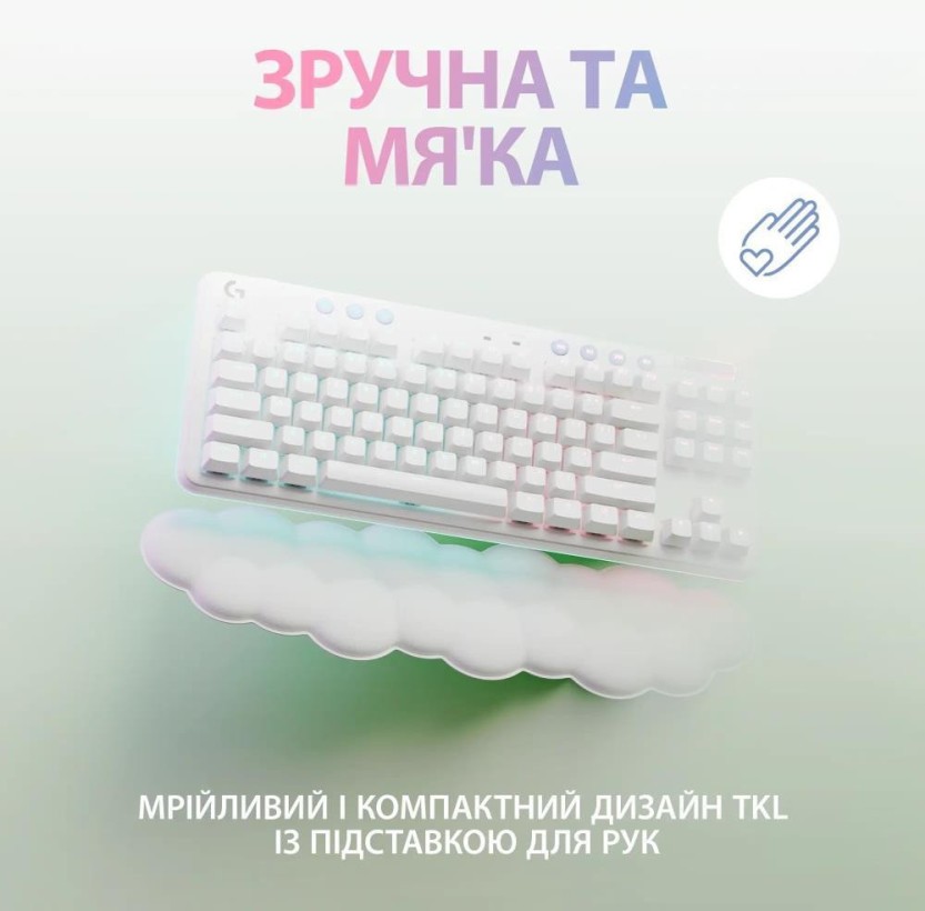 Клавиатура Logitech G715 Wireless Gaming Tactile White (920-010465)  Фото №11