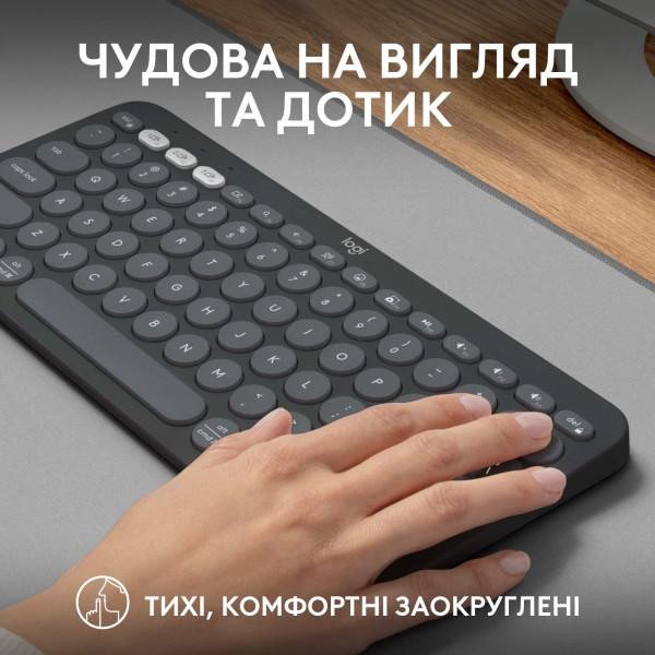 Клавиатура Logitech Pebble Keys 2 K380s Tonal Graphite (920-011753)  Фото №3