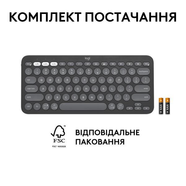 Клавиатура Logitech Pebble Keys 2 K380s Tonal Graphite (920-011753)  Фото №8