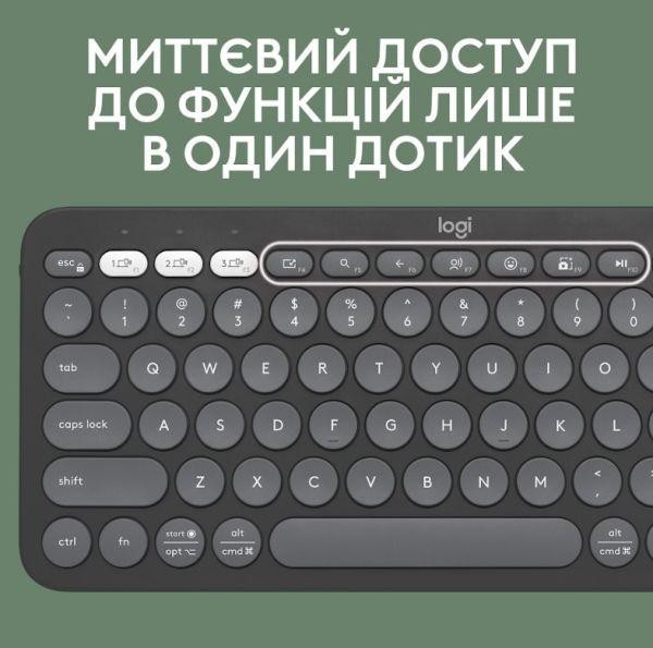 Клавіатура Logitech Pebble Keys 2 K380s Tonal Graphite (920-011753)  Фото №3