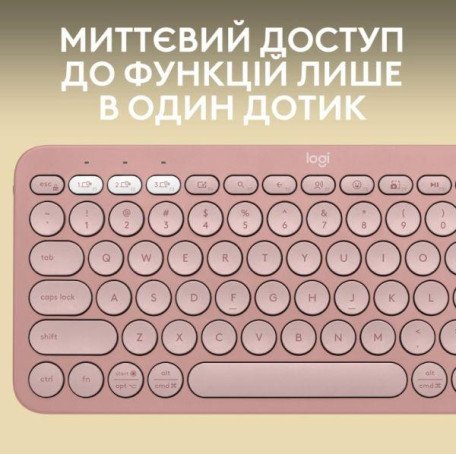 Клавиатура Logitech Pebble Keys 2 K380s Tonal Rose (920-011755)  Фото №2