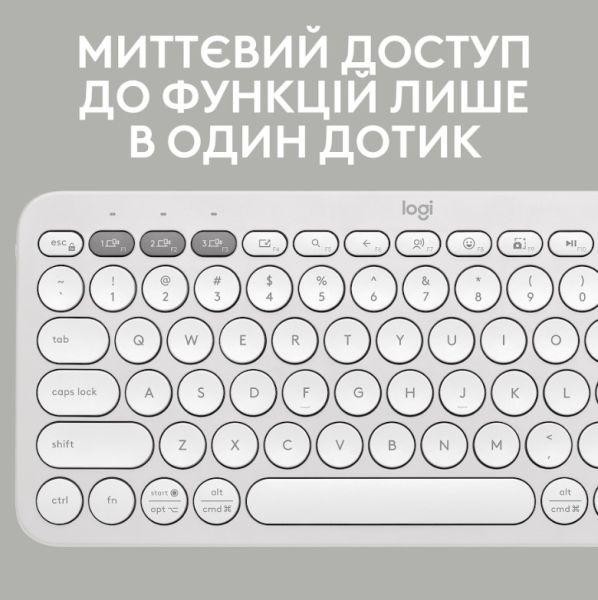 Клавіатура Logitech Pebble Keys 2 K380s Tonal White (920-011754)  Фото №3