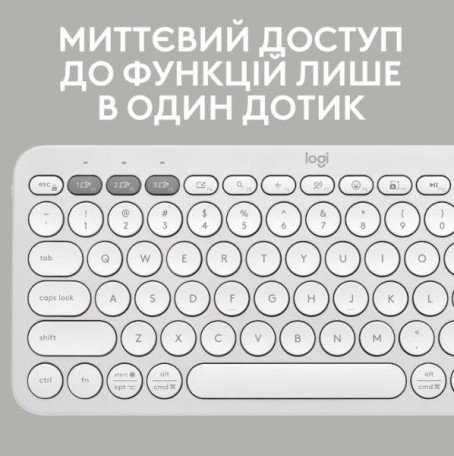 Клавіатура Logitech Pebble Keys 2 K380s Tonal White (920-011754)  Фото №2