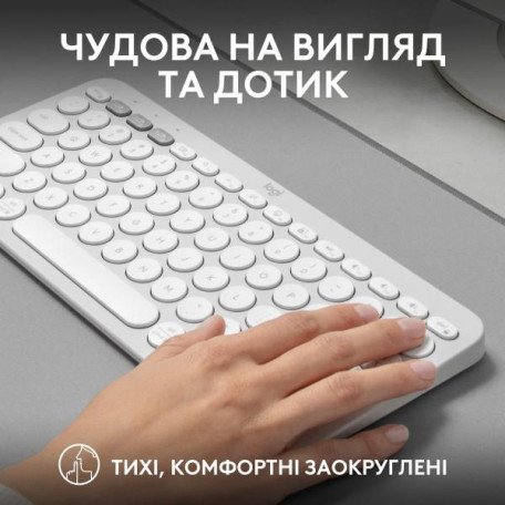 Клавіатура Logitech Pebble Keys 2 K380s Tonal White (920-011754)  Фото №3