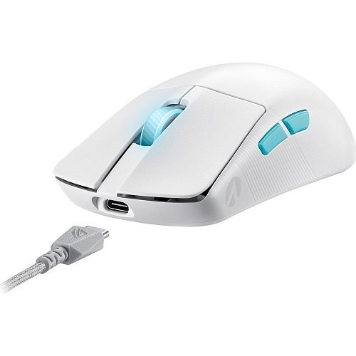 Миша ASUS ROG Harpe Ace Aim Lab Edition White (90MP02W0-BMUA10)  Фото №0
