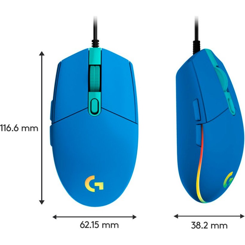 Миша Logitech G203 Gaming Lightsync RGB Blue (910-005798,910-005792)  Фото №4