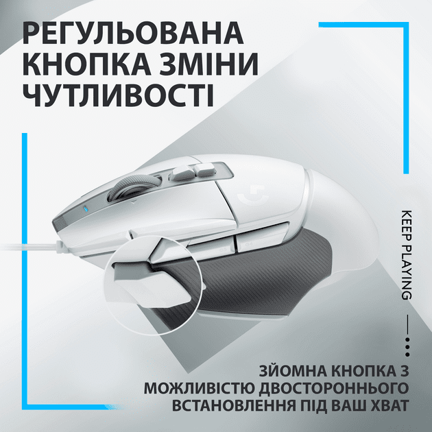 Мышь Logitech G502 X White (910-006146)  Фото №5