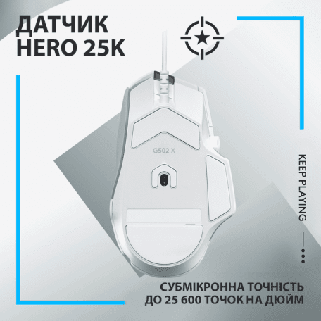 Мышь Logitech G502 X White (910-006146)  Фото №2