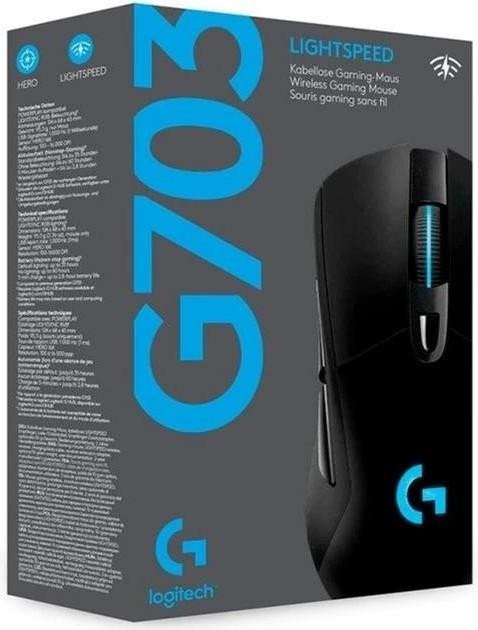 Мышь Logitech G703 Hero Lightspeed Wireless (910-005641, 910-005644)  Фото №7