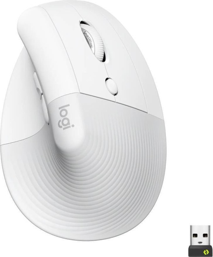 Миша Logitech Lift Vertical Ergonomic Mouse Off-White (910-006475)  Фото №1
