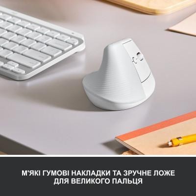 Миша Logitech Lift Vertical Ergonomic Mouse Off-White (910-006475)  Фото №2