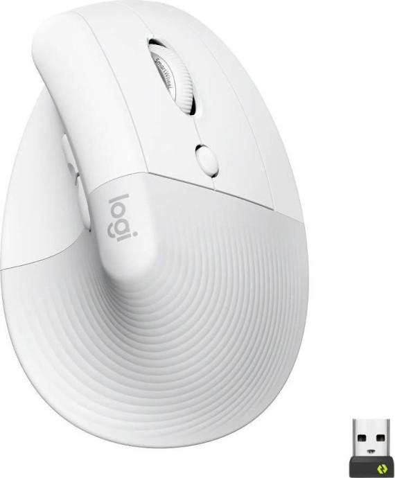 Миша Logitech Lift Vertical Ergonomic Mouse Off-White (910-006475)  Фото №1