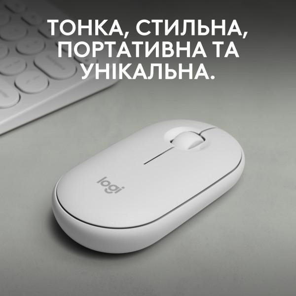 Мышь Logitech Pebble Mouse 2 M350s Tonal White (910-007013)  Фото №0