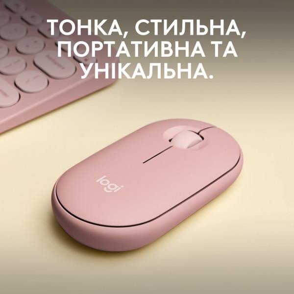 Мышь Logitech Pebble Mouse 2 M350s Tonal Rose (910-007014)  Фото №0