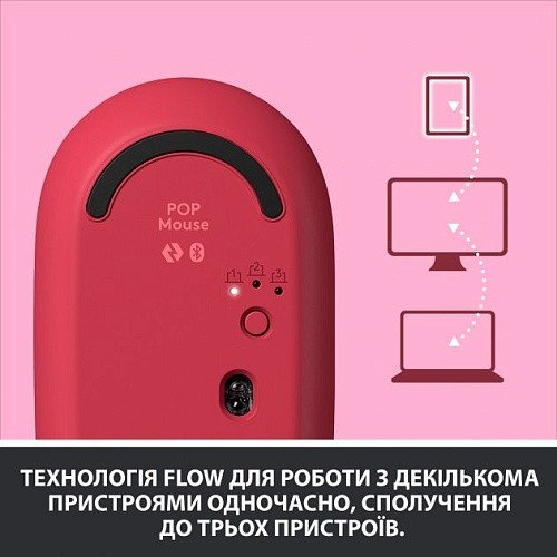 Миша Logitech POP Mouse Bluetooth Heartbreaker Rose (910-006426, 910-006548)  Фото №10