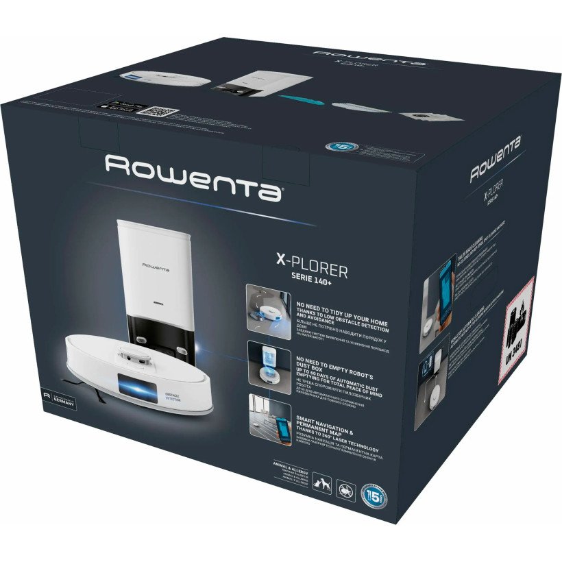 Робот-пилосос з вологим прибиранням Rowenta X-Plorer Serie 140+ Total Care RR9197WH  Фото №0