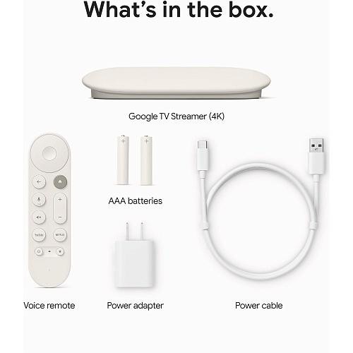 Стационарный медиаплеер Google TV Streamer 4K Porcelain  Фото №2