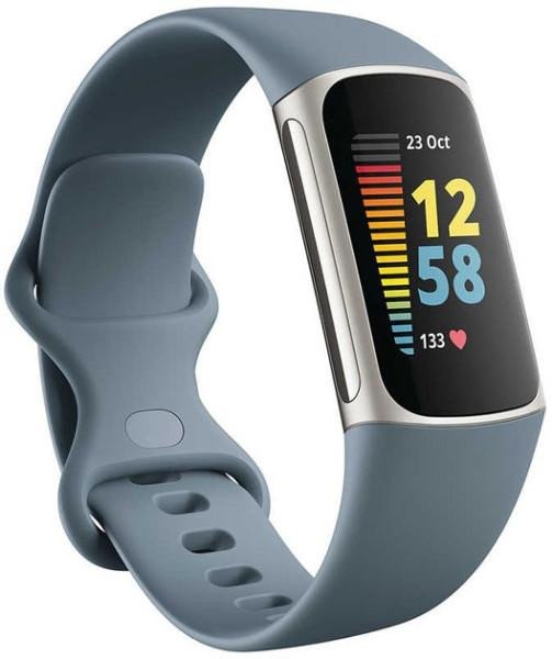 Фітнес-браслет Fitbit Charge 5 Steel Blue/Platinum Stainless Steel (FB421SRBU)
