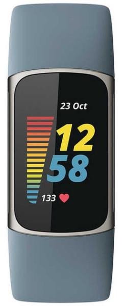 Фітнес-браслет Fitbit Charge 5 Steel Blue/Platinum Stainless Steel (FB421SRBU)  Фото №0