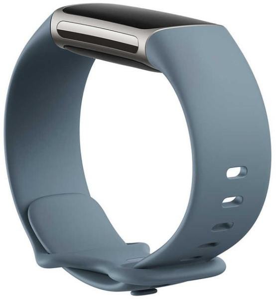Фітнес-браслет Fitbit Charge 5 Steel Blue/Platinum Stainless Steel (FB421SRBU)  Фото №1