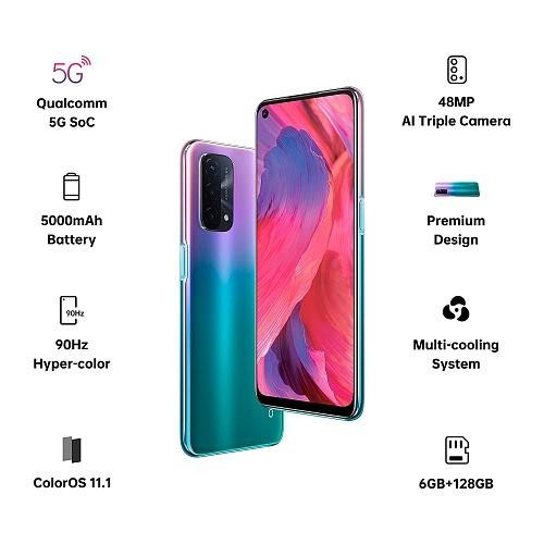 Смартфон OPPO A74 5G 6/128GB Fantastic Purple (Global EU)  Фото №7