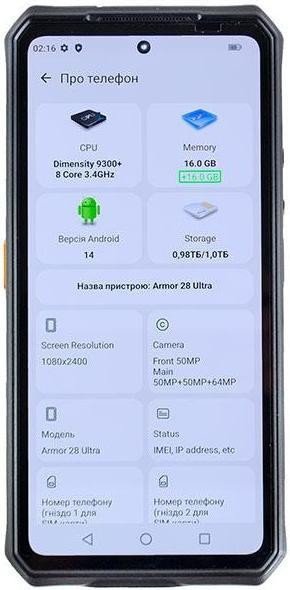 Смартфон Ulefone Armor 28 Ultra 16/1TB Epic Black (6975326668248) (Global EU)  Фото №4