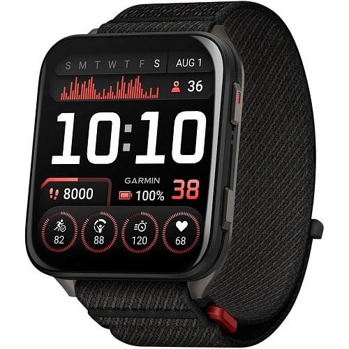 Смарт-часы Garmin Venu X1 Black with Slate Titanium Caseback and Black ComfortFit Nylon Band (010-02980-00/02)  Фото №0