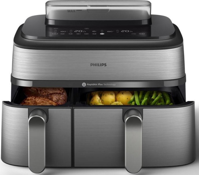 Мультипечь Philips Dual Basket Airfryer 5000 Series NA555/00  Фото №0