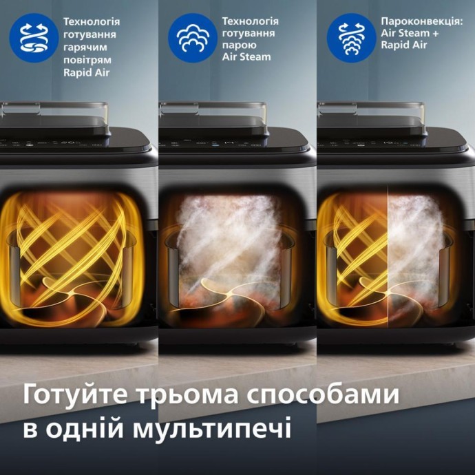Мультипечь Philips Dual Basket Airfryer 5000 Series NA555/00  Фото №4