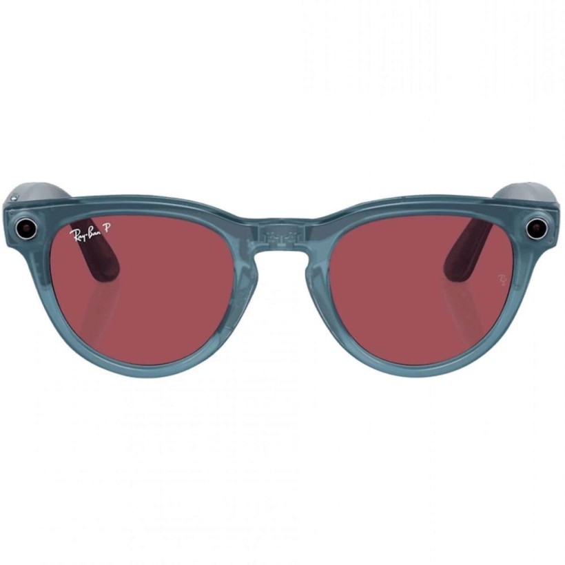 Смарт-окуляри Ray-Ban Meta Headliner Shiny Jeans Frame/Dusty Red Lenses (RW4009 66985Q 50-23)