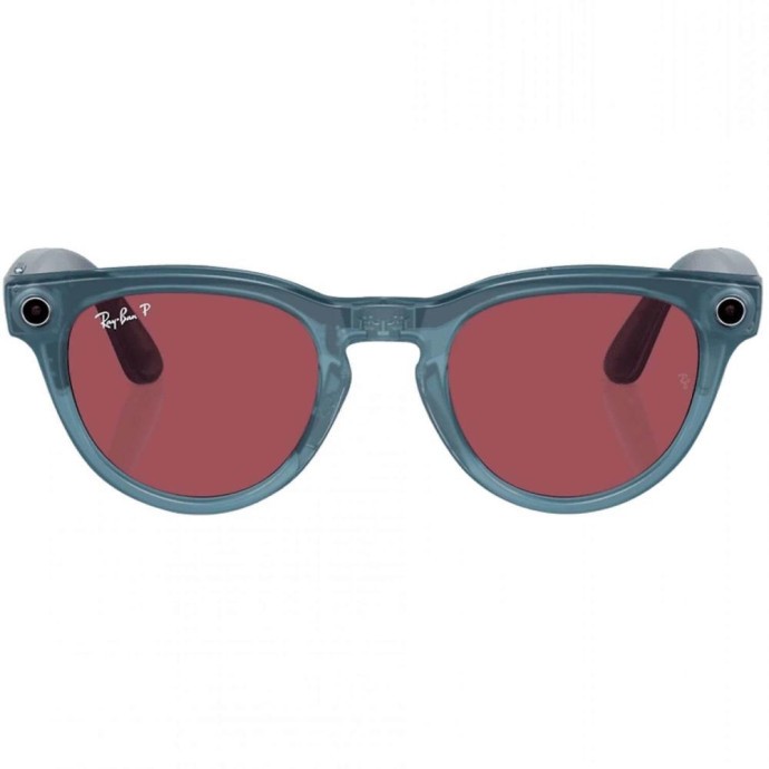 Смарт-окуляри Ray-Ban Meta Headliner Shiny Jeans Frame/Dusty Red Lenses (RW4009 66985Q 50-23)