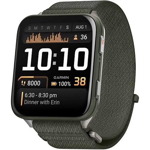 Смарт-часы Garmin Venu X1 Moss with Titanium Caseback and Moss ComfortFit Nylon Band (010-02980-01/03)  Фото №0