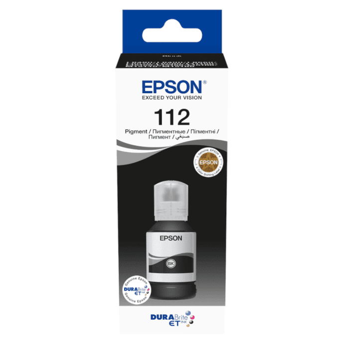 Пигментные чернила Epson 112 EcoTank Black (C13T06C14A)  Фото №0