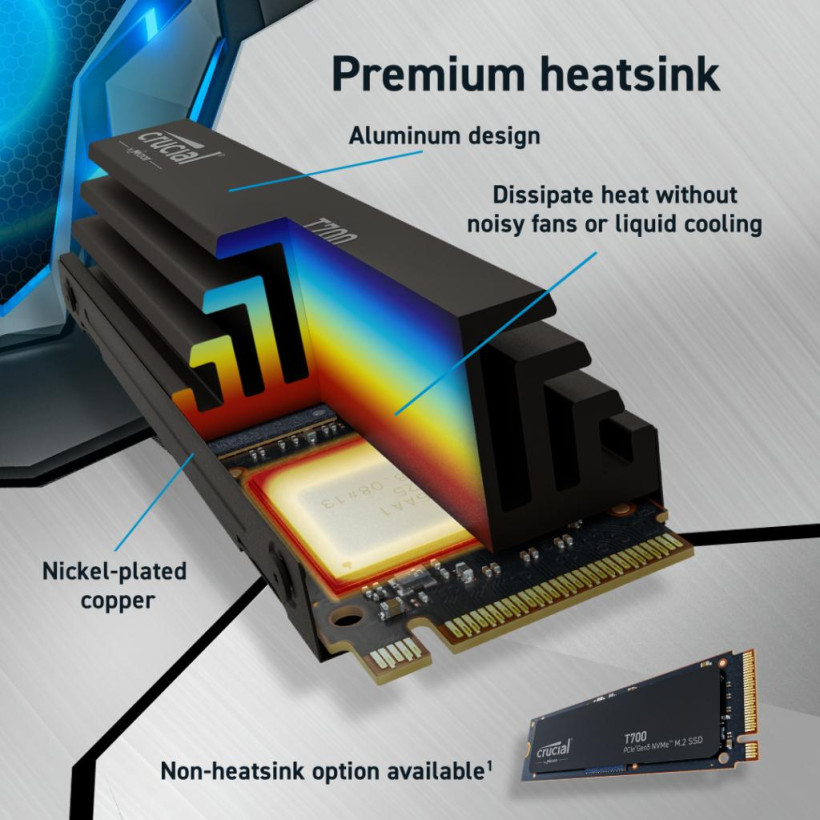 SSD накопитель Crucial T700 1 TB with heatsink (CT1000T700SSD5)  Фото №2