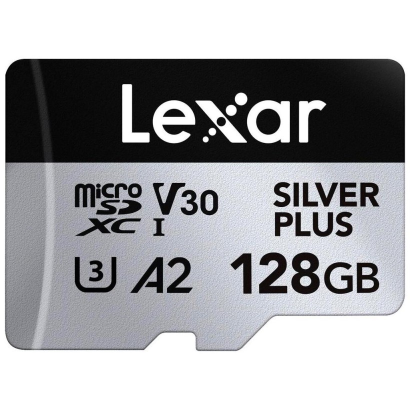 Карта пам&#039;яті Lexar 128 GB microSDXC Professional Silver Plus UHS-I U3 V30 A2 Class 10 (LMSSIPL128G-BNANG)