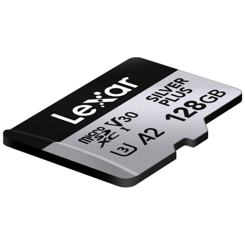 Карта пам&#039;яті Lexar 128 GB microSDXC Professional Silver Plus UHS-I U3 V30 A2 Class 10 (LMSSIPL128G-BNANG)  Фото №1