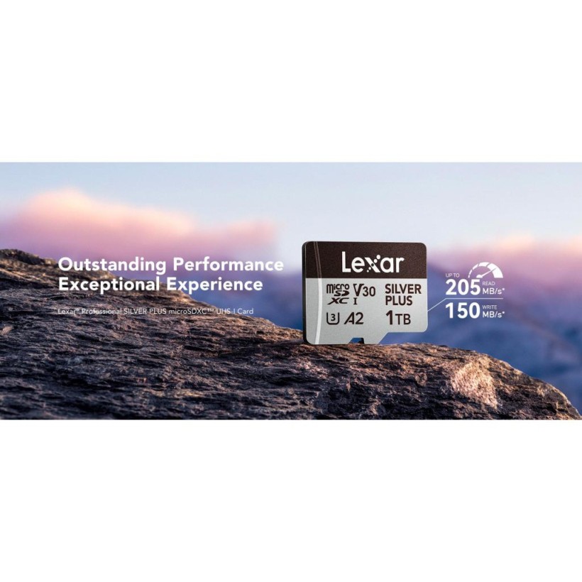 Карта пам&#039;яті Lexar 128 GB microSDXC Professional Silver Plus UHS-I U3 V30 A2 Class 10 (LMSSIPL128G-BNANG)  Фото №2
