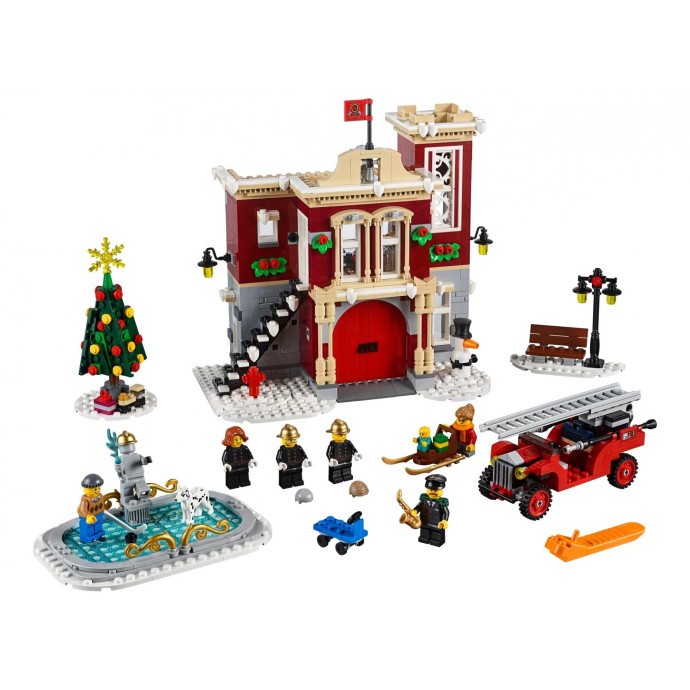 Блочный конструктор LEGO Creator Новогодняя пожарная станция (10263)