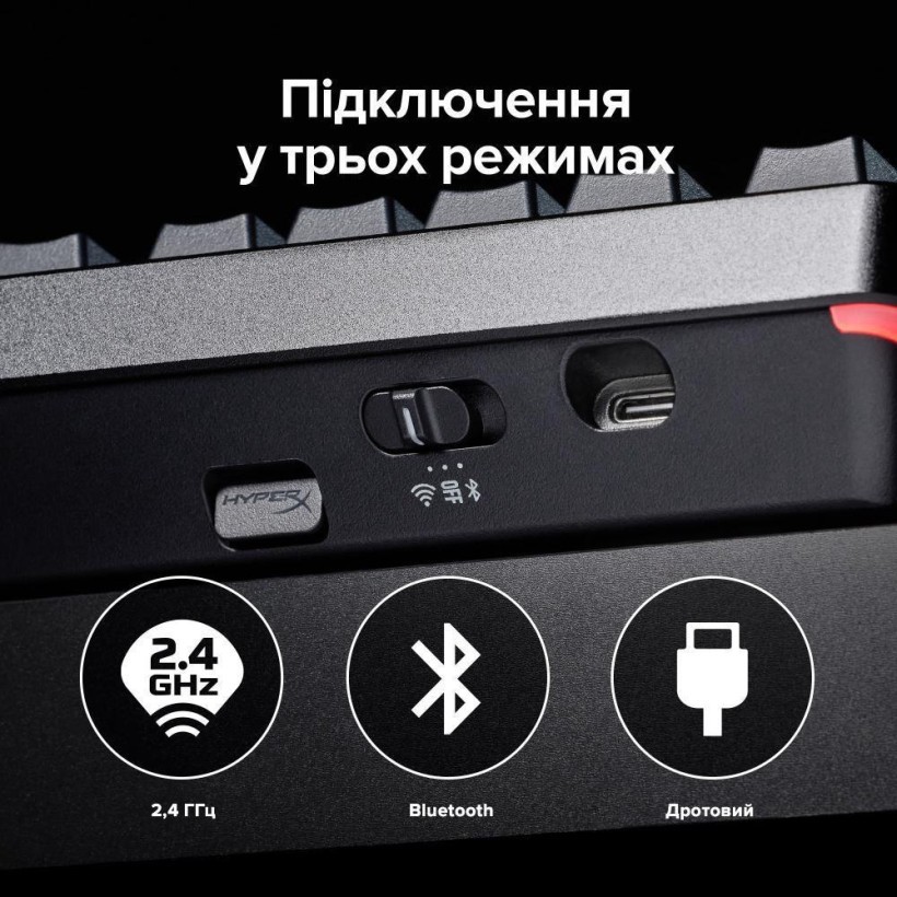Клавіатура HyperX Alloy Rise 75 Black (91Y91AA)  Фото №5