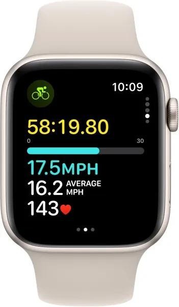 Смарт-часы Apple Watch SE 2 GPS + Cellular 44mm Starlight Alu. Case w. Starlight S. Band M/L (MNTX3)  Фото №2