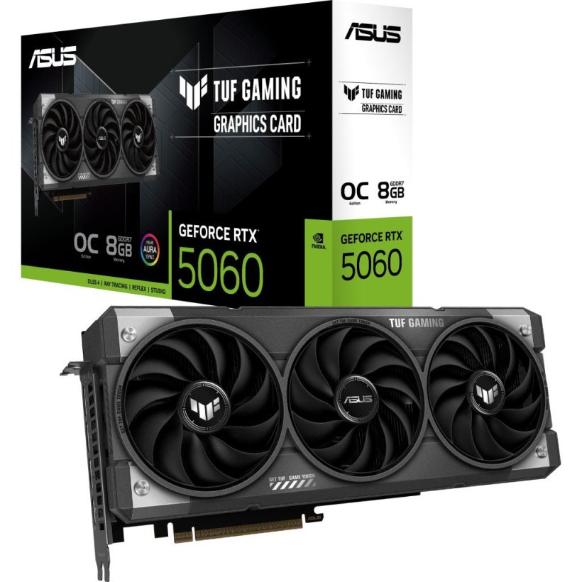 Відеокарта ASUS GeForce RTX5060 8Gb TUF GAMING OC (TUF-RTX5060-O8G-GAMING) (UA)  Фото №8