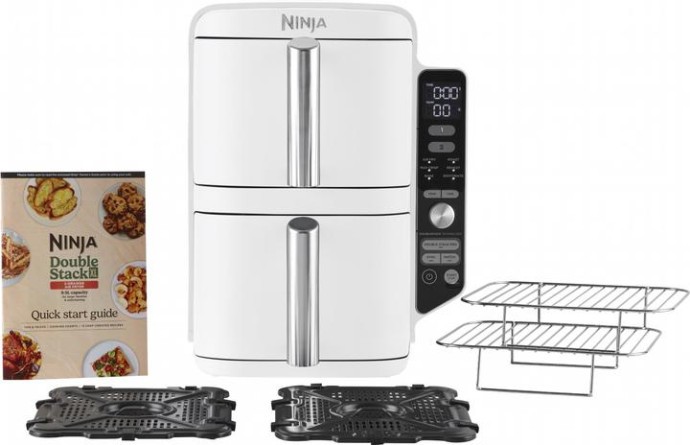 Мультипіч (аерофритюрниця) NINJA Double Stack XL 2-Level Air Fryer 9.5L (SL400EUWH)  Фото №6