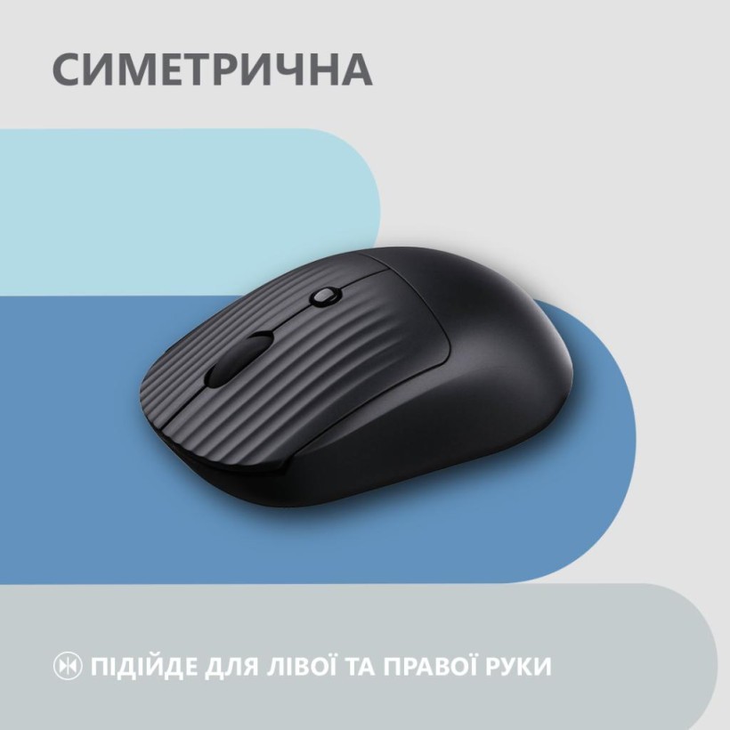 Мишка 2E MF218 Silent Wireless/Bluetooth Black (2E-MF218WBK) (UA)  Фото №1