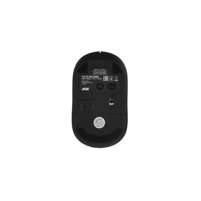 Мышка 2E MF218 Silent Wireless/Bluetooth Black/Grey (2E-MF218WBG) (UA)  Фото №6