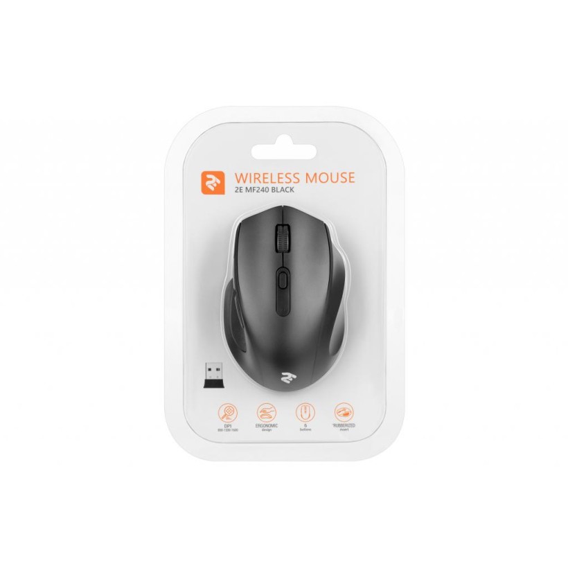 Мишка 2E MF240 Wireless Black (2E-MF240WB) (UA)  Фото №1
